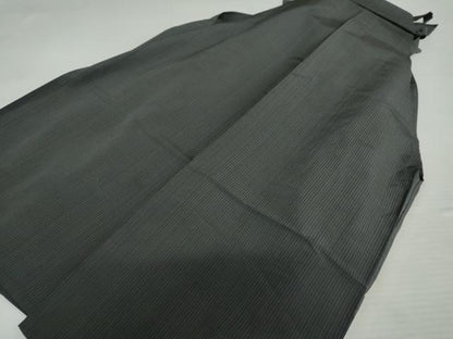 平和屋着物＊夏物　男性　行灯袴　縦絽　縞　正絹　逸品　AABK3490cs