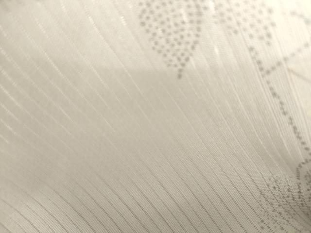 平和屋着物＊夏物　小紋　絽　南天枝葉文　正絹　逸品　AABK3494cs