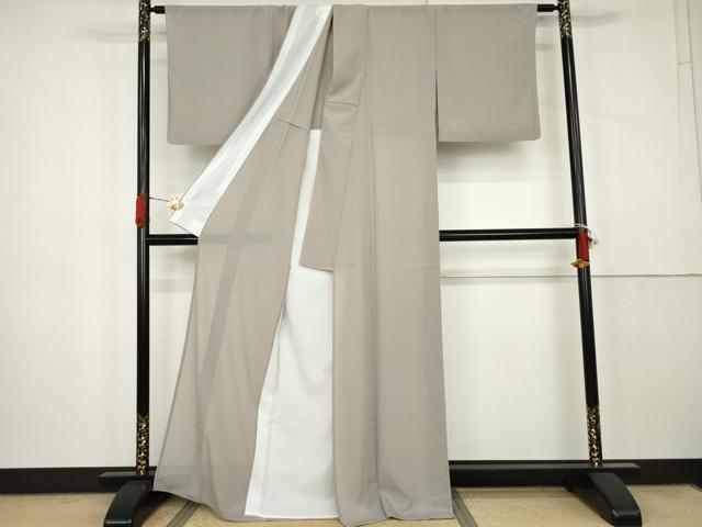 平和屋着物＊夏物　色無地　絽縮緬　霞色　洗える着物　AABK3500cs