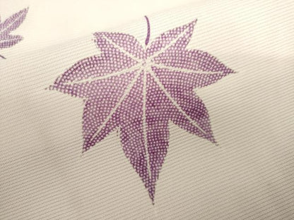 平和屋着物＊夏物　小紋　絽　楓文　正絹　逸品　AABK3516cs