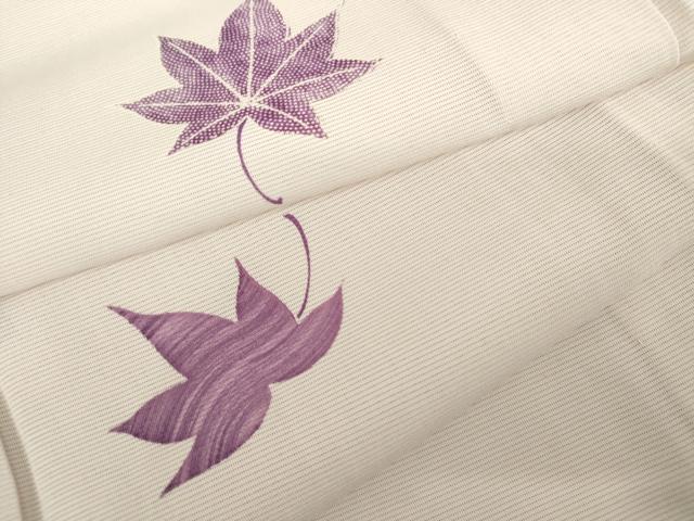 平和屋着物＊夏物　小紋　絽　楓文　正絹　逸品　AABK3516cs