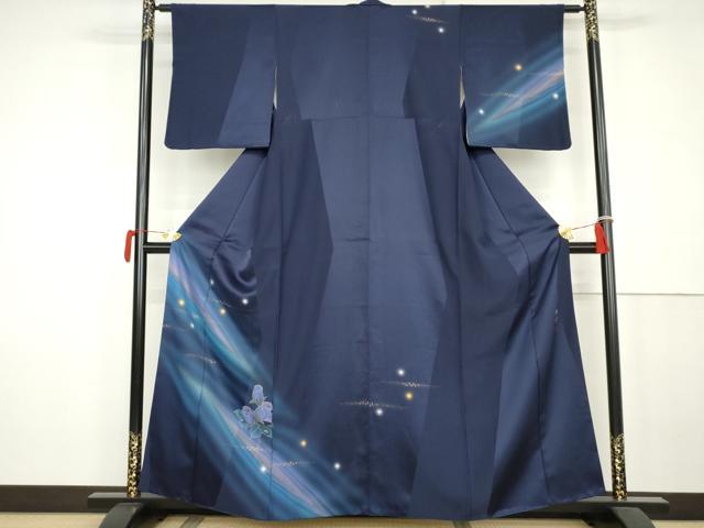 平和屋着物●染色作家　青木龍雲　訪問着　枝花文　暈し染め　金彩　正絹　逸品　AABK3518cs