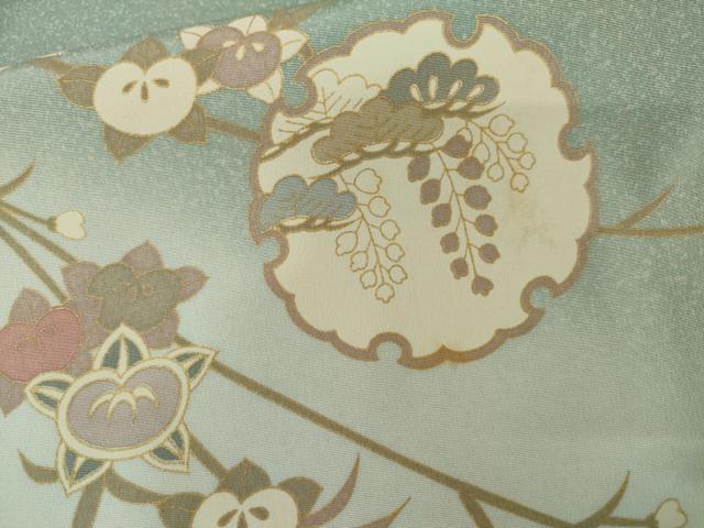 平和屋着物●訪問着　雪輪草花文　暈し染め　正絹　逸品　未使用　AABK3520cs