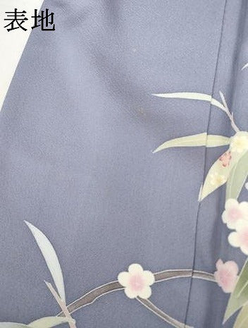平和屋着物●本加賀友禅作家　南克治　訪問着　枝花文　正絹　逸品　AABK3525cs