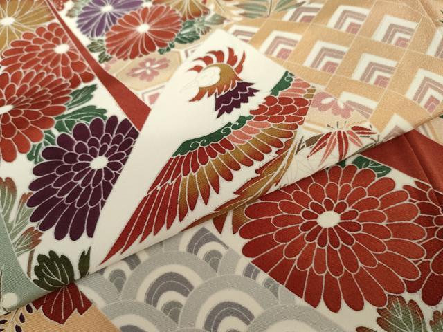 平和屋着物●豪華振袖　束ね熨斗鳳凰花文　金彩　ロング丈　正絹　逸品　AABK3526cs