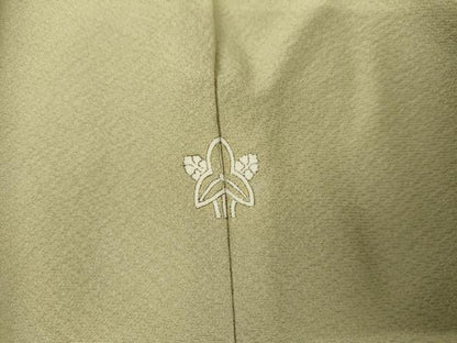 平和屋着物●上質な色無地　柳茶色　正絹　逸品　AABK3535cs