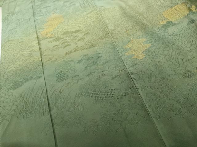平和屋着物●中国三大刺繍　汕頭刺繍　スワトウ刺繍　総刺繍　訪問着　京風景文　暈し染め　金糸　正絹　逸品　AABK3537cs