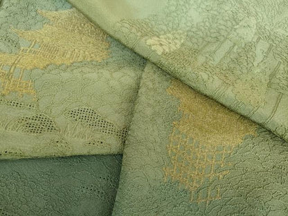 平和屋着物●中国三大刺繍　汕頭刺繍　スワトウ刺繍　総刺繍　訪問着　京風景文　暈し染め　金糸　正絹　逸品　AABK3537cs