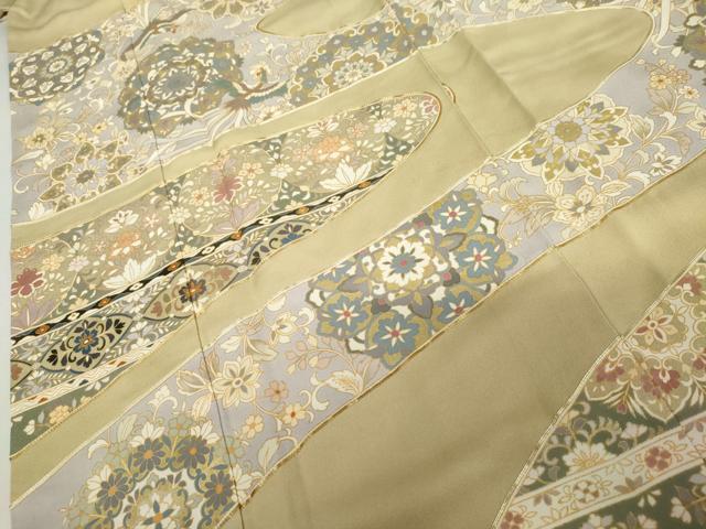 平和屋着物●豪華色留袖　駒刺繍　鳳凰正倉院花文　金彩　正絹　逸品　AABK3540cs