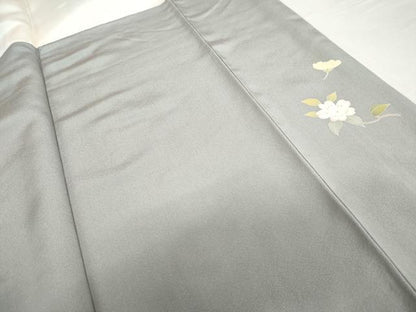 平和屋着物●訪問着　友禅　作家物　片輪車枝花文　暈し染め　正絹　逸品　AABK3541cs