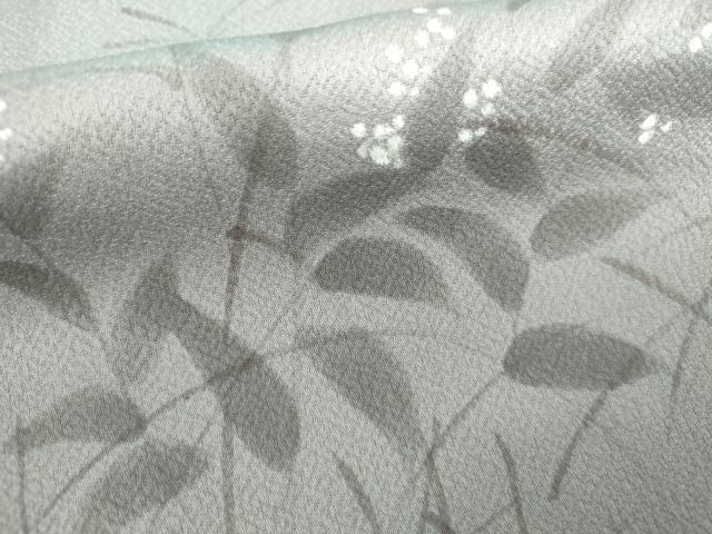 平和屋着物●訪問着　手描き　草花文　正絹　逸品　AABK3545cs