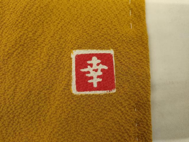 平和屋着物●ファッションデザイナー 花井幸子　色無地　金色　正絹　逸品　AABK3552cs