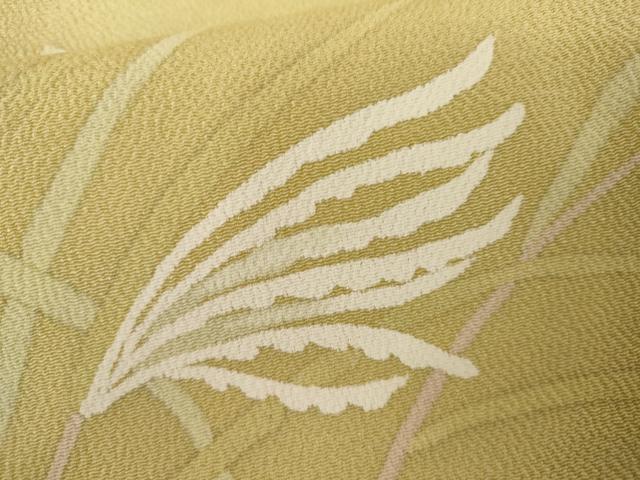 平和屋着物●訪問着　作家物　枝花文　暈し染め　鬼しぼ縮緬　正絹　逸品　AABK3553cs