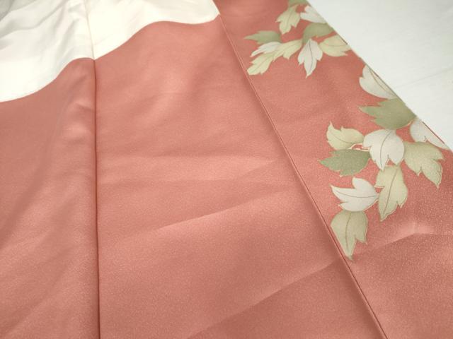 平和屋着物●訪問着　刺繍　草花文　金彩　正絹　逸品　AABK3554cs