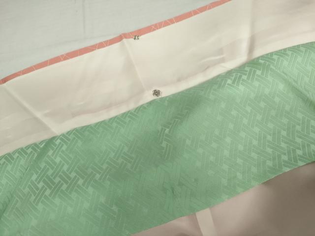 平和屋着物●訪問着　刺繍　草花文　金彩　正絹　逸品　AABK3554cs