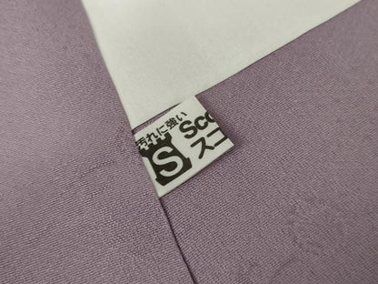 平和屋着物●美空ひばり　色無地　ワンポイント　藤紫色　正絹　逸品　未使用　AABK3555cs