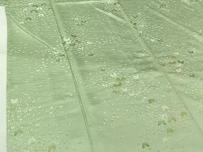 平和屋着物▽上質な小紋　単衣　草葉文　金彩　正絹　逸品　AABK3562jh
