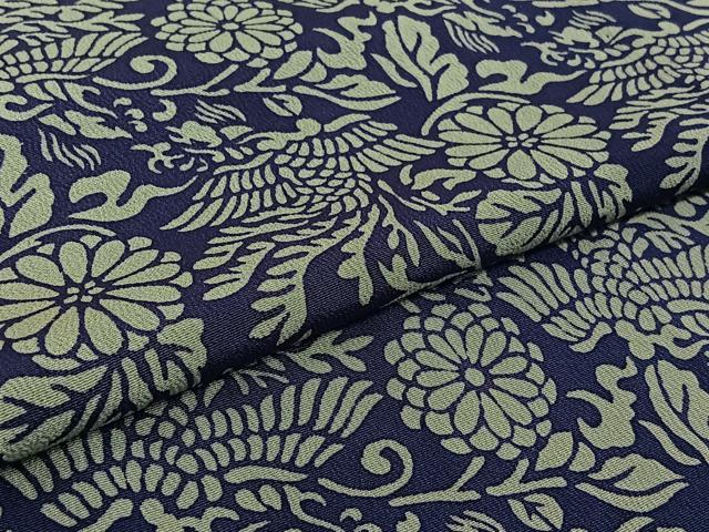 平和屋着物▽上質な小紋　単衣　草花文　正絹　逸品　AABK3563jh