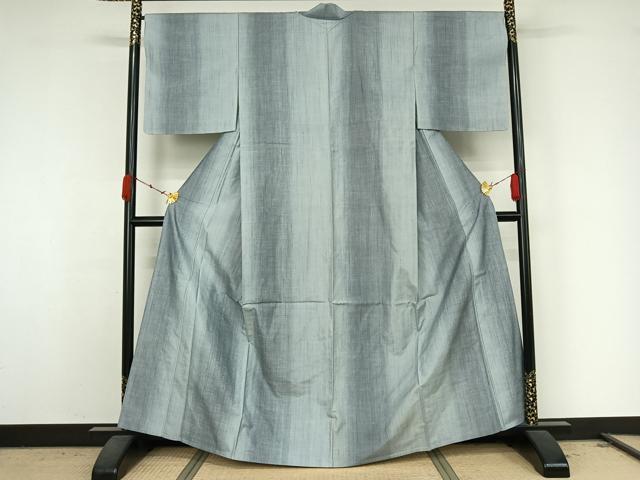 平和屋着物▽上質な紬　単衣　霞文　正絹　逸品　AABK3567jh