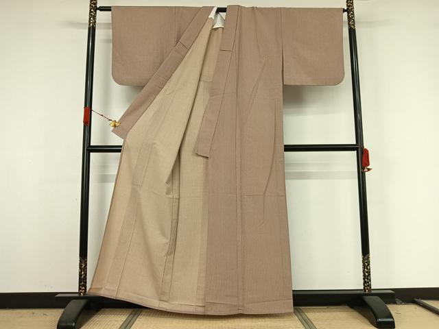 平和屋着物▽小紋　単衣　縞　AABK3568jh