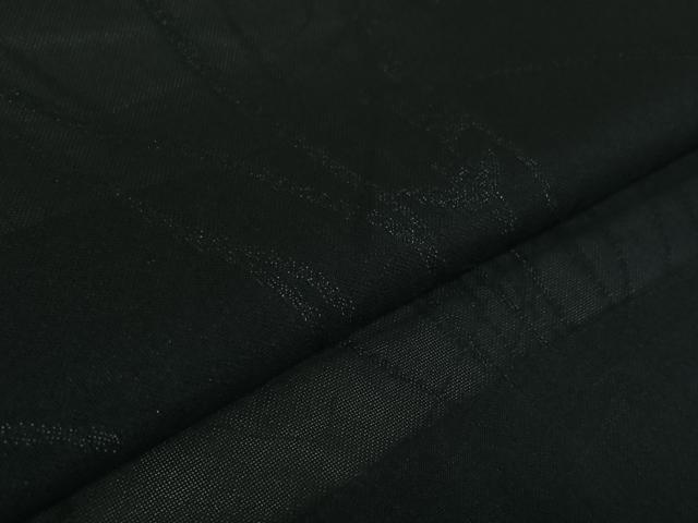 平和屋着物▽羽織　スリーシーズン　春夏秋　塵除け　流水花文　黒地　正絹　逸品　AABK3569jh