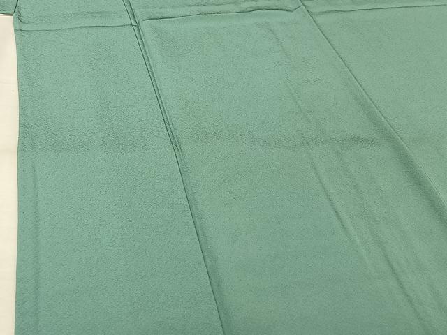 平和屋着物▽上質な色無地　単衣　青竹色　正絹　逸品　未使用　AABK3570jh