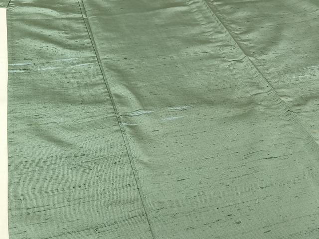 平和屋着物▽上質な紬　単衣　横段文　正絹　逸品　AABK3576jh