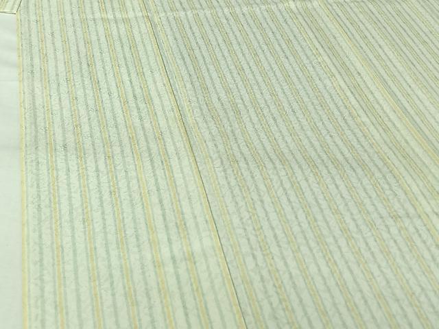 平和屋着物▽上質な小紋　単衣　捩り織　縞　正絹　逸品　AABK3580jh