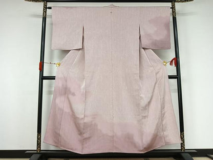 平和屋着物▽訪問着　単衣　お召地　霞文　正絹　逸品　AABK3582jh
