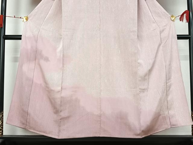 平和屋着物▽訪問着　単衣　お召地　霞文　正絹　逸品　AABK3582jh