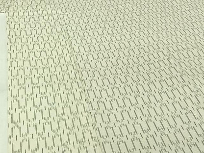 平和屋着物▽虹織紬　単衣　幾何学文様　反端付き　正絹　逸品　AABK3588jh