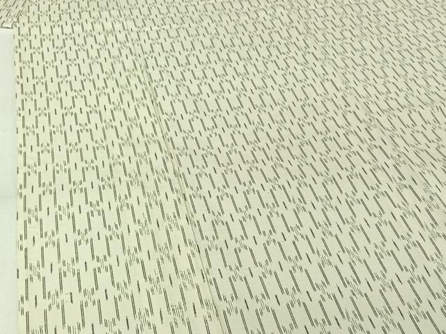 平和屋着物▽虹織紬　単衣　幾何学文様　反端付き　正絹　逸品　AABK3588jh