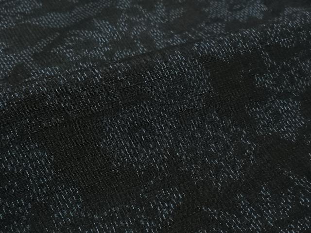 平和屋着物▽上質な紬　単衣　風景花文　正絹　逸品　AABK3597jh