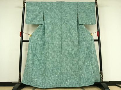 平和屋着物▽小紋　単衣　舞葉文　洗える着物　AABK3600jh