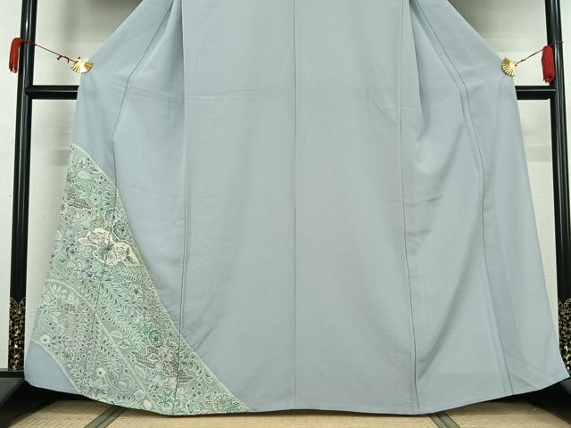 平和屋着物▽訪問着　単衣　辻が花　手描き　絞り　正絹　逸品　AABK3608jh