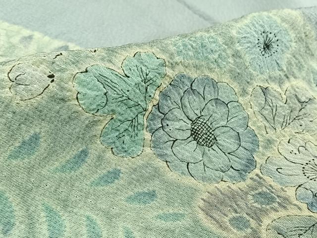 平和屋着物▽訪問着　単衣　辻が花　手描き　絞り　正絹　逸品　AABK3608jh