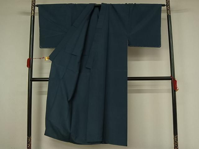 平和屋着物▽男性　紬　単衣　褐色　正絹　逸品　未使用　AABK3616jh