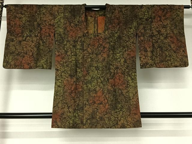 平和屋着物▽道行コート　スリーシーズン　春夏秋　塵除け　霞文　正絹　逸品　AABK3621jh
