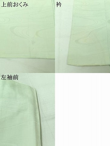 平和屋着物▽訪問着　単衣　手描き　流水花文　正絹　逸品　AABK3648jh