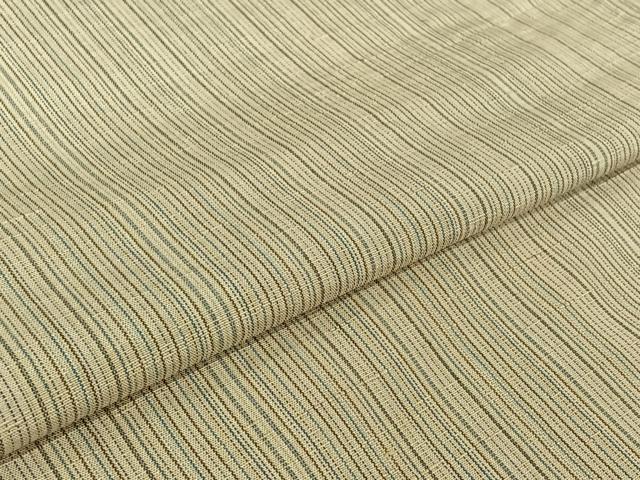 平和屋着物▽上質な紬　単衣　縞　正絹　逸品　AABK3652jh