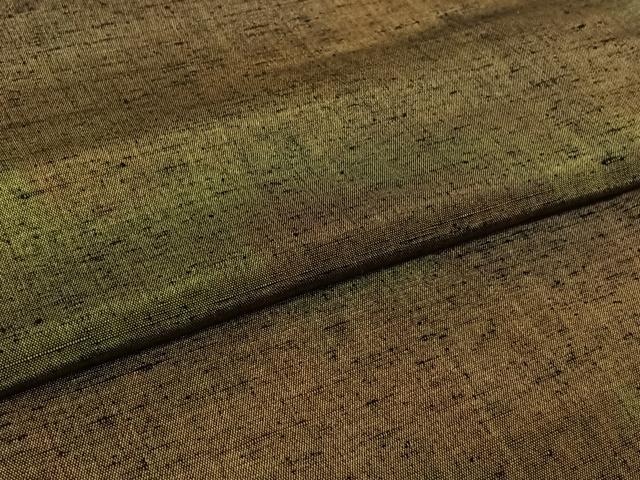 平和屋着物▽上質な紬　単衣　霞文　正絹　逸品　AABK3656jh