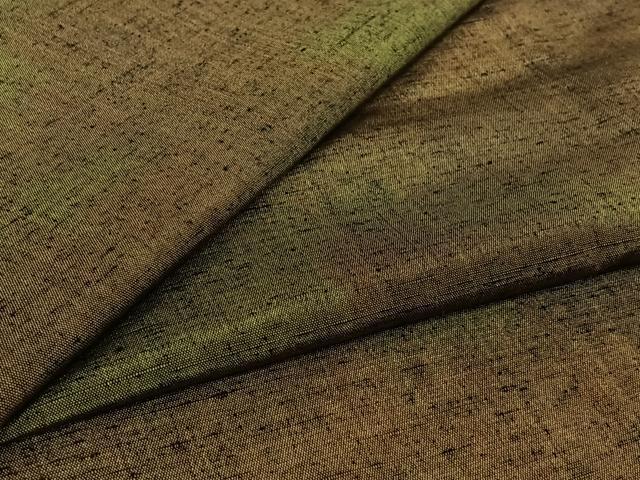 平和屋着物▽上質な紬　単衣　霞文　正絹　逸品　AABK3656jh