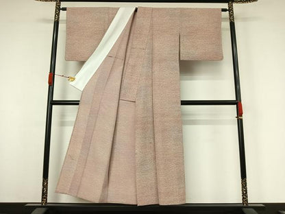 平和屋着物▽小紋　単衣　霞文　洗える着物　AABK3664jh