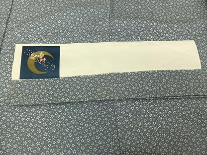 平和屋着物▽上質な小紋　単衣　花尽くし文　反端付き　正絹　逸品　AABK3669jh