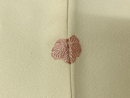 平和屋着物▽訪問着　単衣　草葉文　正絹　逸品　AABK3670jh
