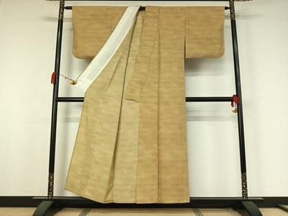 平和屋着物▽虹色創家　本郷大田子　小紋　単衣　霞文　高島屋扱い　正絹　逸品　AABK3672jh