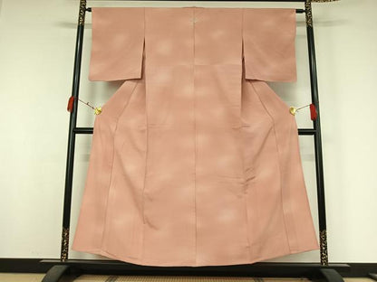 平和屋着物▽上質な小紋　単衣　霞文　正絹　逸品　AABK3673jh