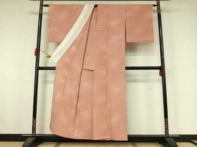 平和屋着物▽上質な小紋　単衣　霞文　正絹　逸品　AABK3673jh