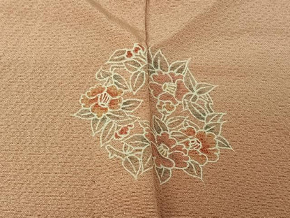 平和屋着物▽上質な小紋　単衣　霞文　正絹　逸品　AABK3673jh