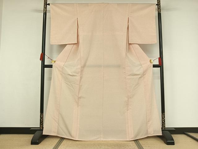 平和屋着物▽本塩沢　単衣　蚊絣　正絹　逸品　AABK3680jh